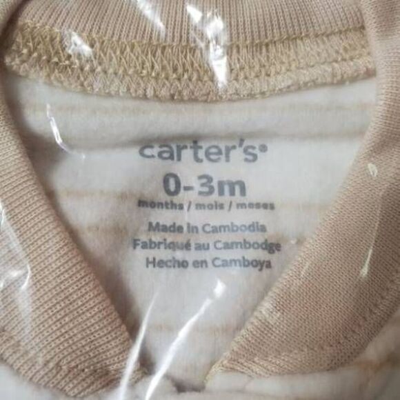Carters Sleep Bag Unisex 0-3 Months Ivory Cow Baby Infant Fleece Snuggie - Picture 3 of 7